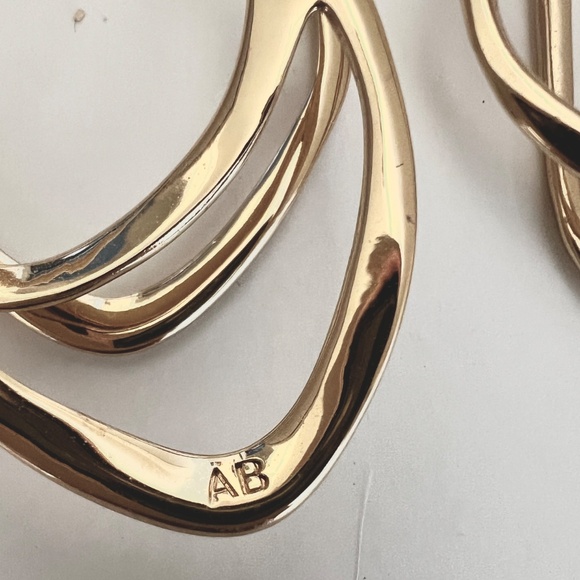 Alexis Bittar Sculptural Orbit Wire Drop Earrings - Gold Plated, Never Worn - Picture 8 of 11